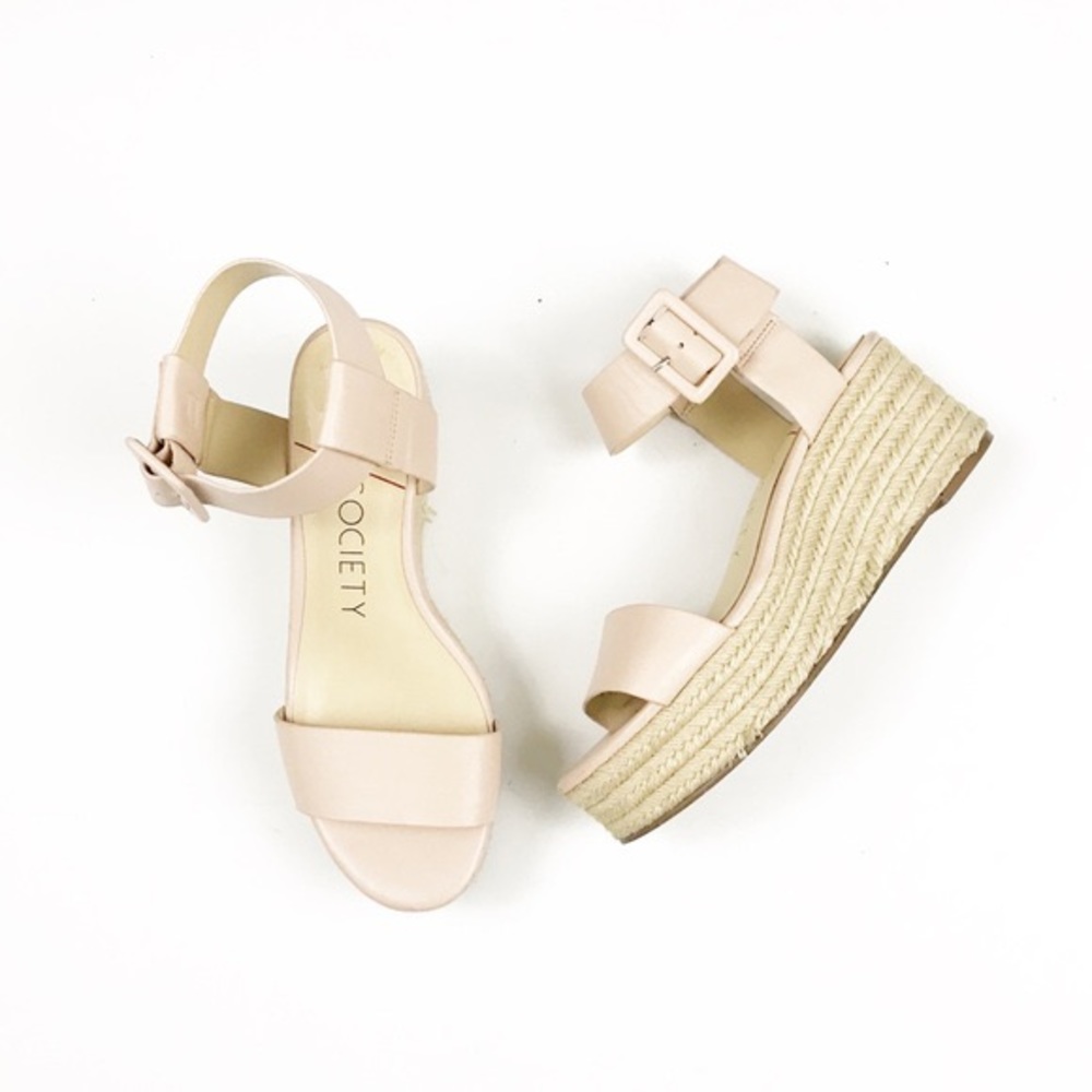 Blush Pink Flatform Espadrilles